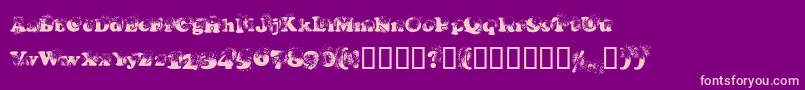 Coopdevi Font – Pink Fonts on Purple Background