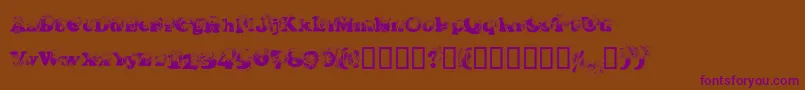 Coopdevi Font – Purple Fonts on Brown Background