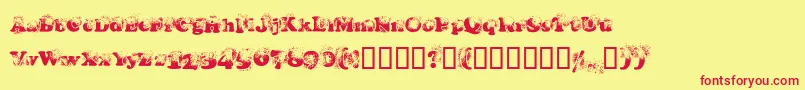 Coopdevi Font – Red Fonts on Yellow Background