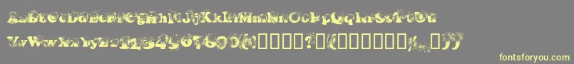 Coopdevi Font – Yellow Fonts on Gray Background