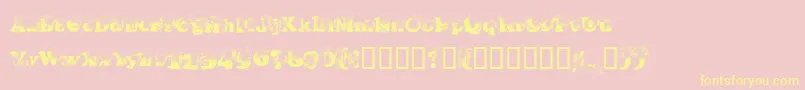 Coopdevi Font – Yellow Fonts on Pink Background