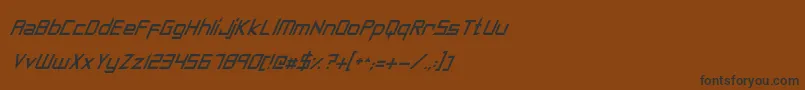 SyntheticSharpsItalic Font – Black Fonts on Brown Background