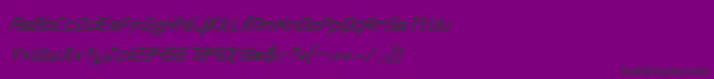 SyntheticSharpsItalic Font – Black Fonts on Purple Background