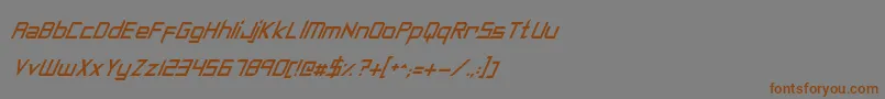 SyntheticSharpsItalic Font – Brown Fonts on Gray Background