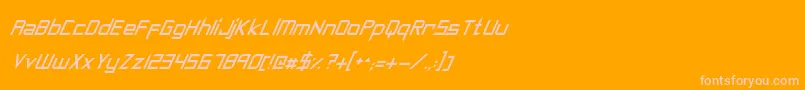 SyntheticSharpsItalic Font – Pink Fonts on Orange Background