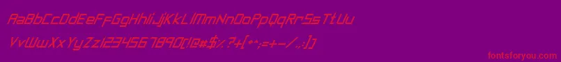 fuente SyntheticSharpsItalic – Fuentes Rojas Sobre Fondo Morado