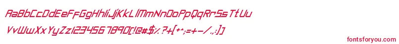 フォントSyntheticSharpsItalic – 赤い文字