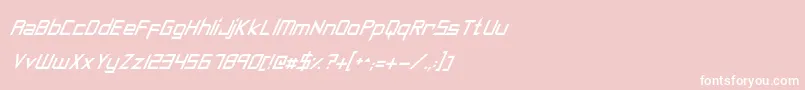 fuente SyntheticSharpsItalic – Fuentes Blancas Sobre Fondo Rosa