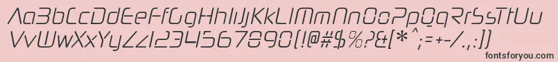 NeuropolnovacdltItalic Font – Black Fonts on Pink Background