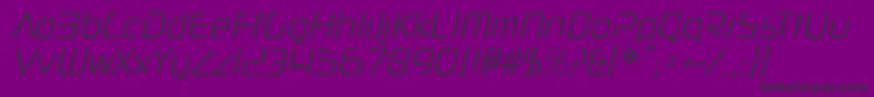 NeuropolnovacdltItalic Font – Black Fonts on Purple Background