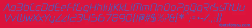 NeuropolnovacdltItalic Font – Blue Fonts on Red Background