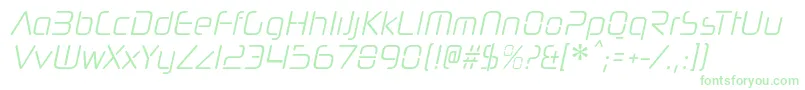 NeuropolnovacdltItalic-Schriftart – Grüne Schriften