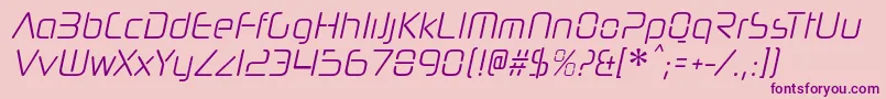 NeuropolnovacdltItalic Font – Purple Fonts on Pink Background