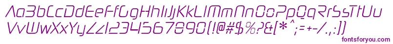 NeuropolnovacdltItalic Font – Purple Fonts on White Background