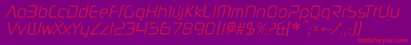 NeuropolnovacdltItalic Font – Red Fonts on Purple Background