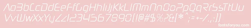 NeuropolnovacdltItalic Font – White Fonts on Pink Background