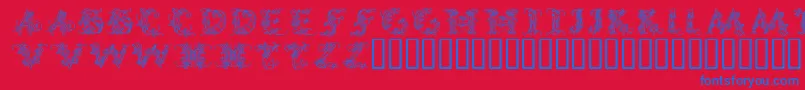 Callpgm Font – Blue Fonts on Red Background