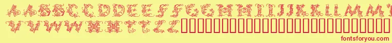 Callpgm Font – Red Fonts on Yellow Background