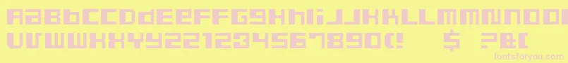 Dusty Font – Pink Fonts on Yellow Background