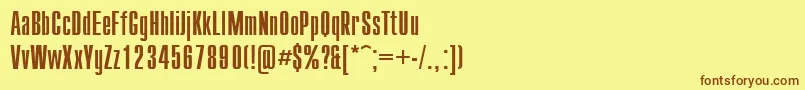 Compact.Kz-fontti – ruskeat fontit keltaisella taustalla