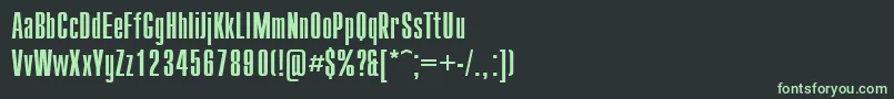 Шрифт Compact.Kz – зелёные шрифты на чёрном фоне