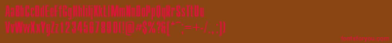 Compact.Kz Font – Red Fonts on Brown Background