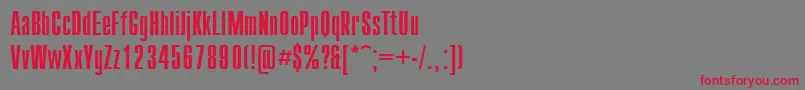 Compact.Kz Font – Red Fonts on Gray Background