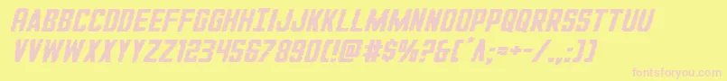 GiIncognitoexpandital Font – Pink Fonts on Yellow Background