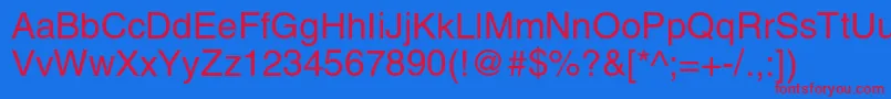 Aglettericac Font – Red Fonts on Blue Background