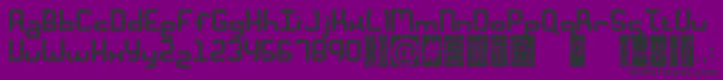 MMacaroni Font – Black Fonts on Purple Background