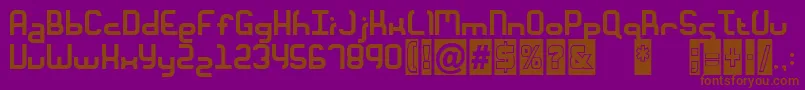 MMacaroni Font – Brown Fonts on Purple Background