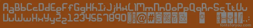 MMacaroni Font – Gray Fonts on Brown Background