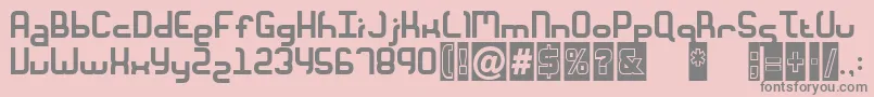 MMacaroni Font – Gray Fonts on Pink Background