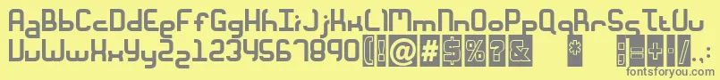 MMacaroni Font – Gray Fonts on Yellow Background