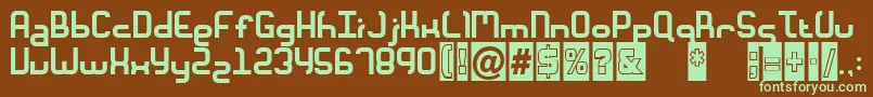 MMacaroni Font – Green Fonts on Brown Background