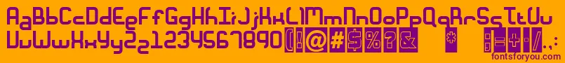 MMacaroni Font – Purple Fonts on Orange Background