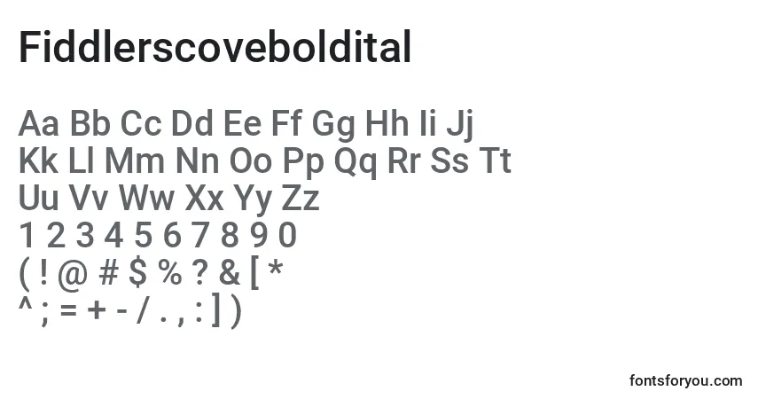 Police Fiddlerscoveboldital - Alphabet, Chiffres, Caractères Spéciaux