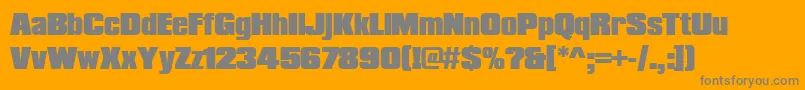 Compactapeebla-Schriftart – Graue Schriften auf orangefarbenem Hintergrund