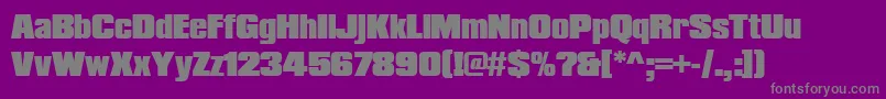 Compactapeebla Font – Gray Fonts on Purple Background