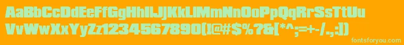 Compactapeebla Font – Green Fonts on Orange Background