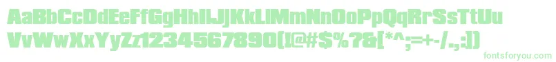 Compactapeebla-Schriftart – Grüne Schriften