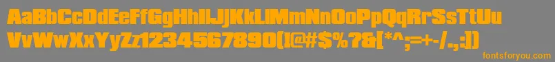 Compactapeebla Font – Orange Fonts on Gray Background