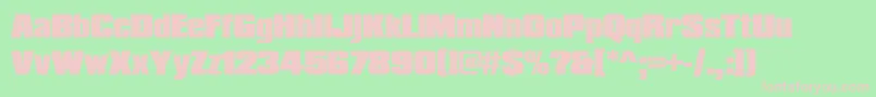 Compactapeebla Font – Pink Fonts on Green Background