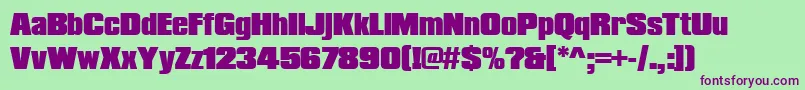 Compactapeebla Font – Purple Fonts on Green Background