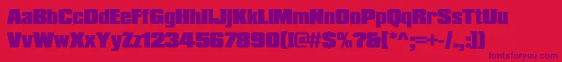 Compactapeebla Font – Purple Fonts on Red Background