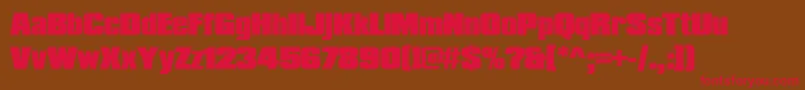 Compactapeebla Font – Red Fonts on Brown Background