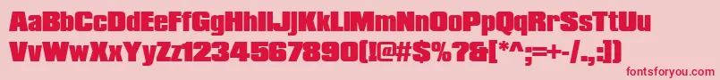 Compactapeebla Font – Red Fonts on Pink Background