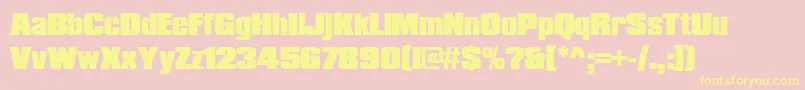 Compactapeebla Font – Yellow Fonts on Pink Background