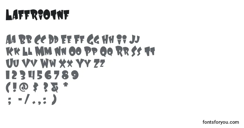 A fonte Laffriotnf – alfabeto, números, caracteres especiais