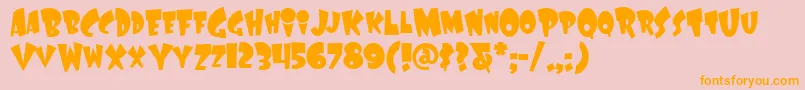 Laffriotnf Font – Orange Fonts on Pink Background